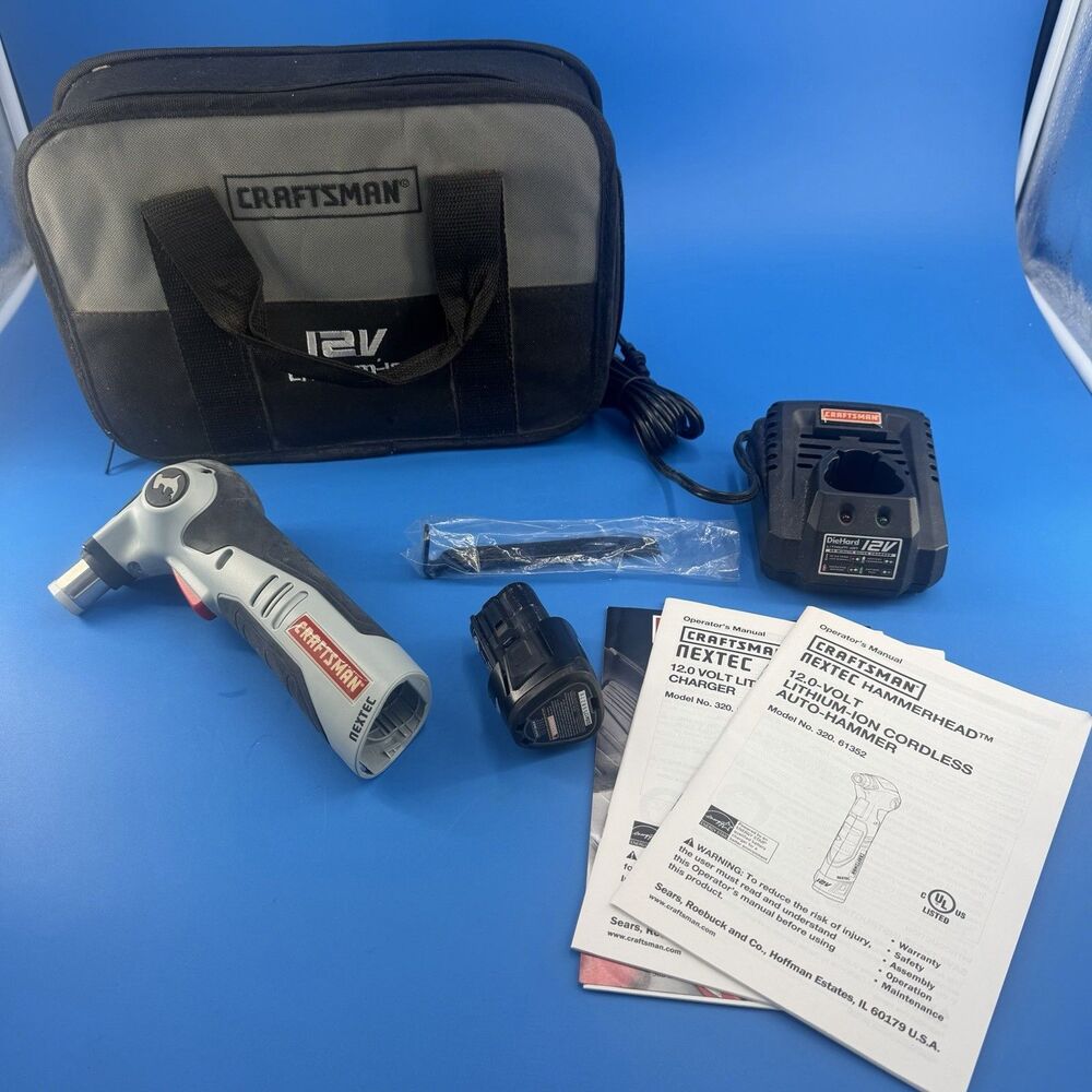Craftsman Nextec 12V Hammerhead Cordless Auto Hammer With Battery Charger Case